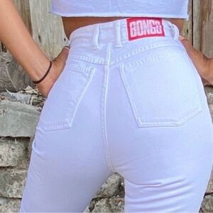 Vintage Bongo 90’s white high waisted jeans
